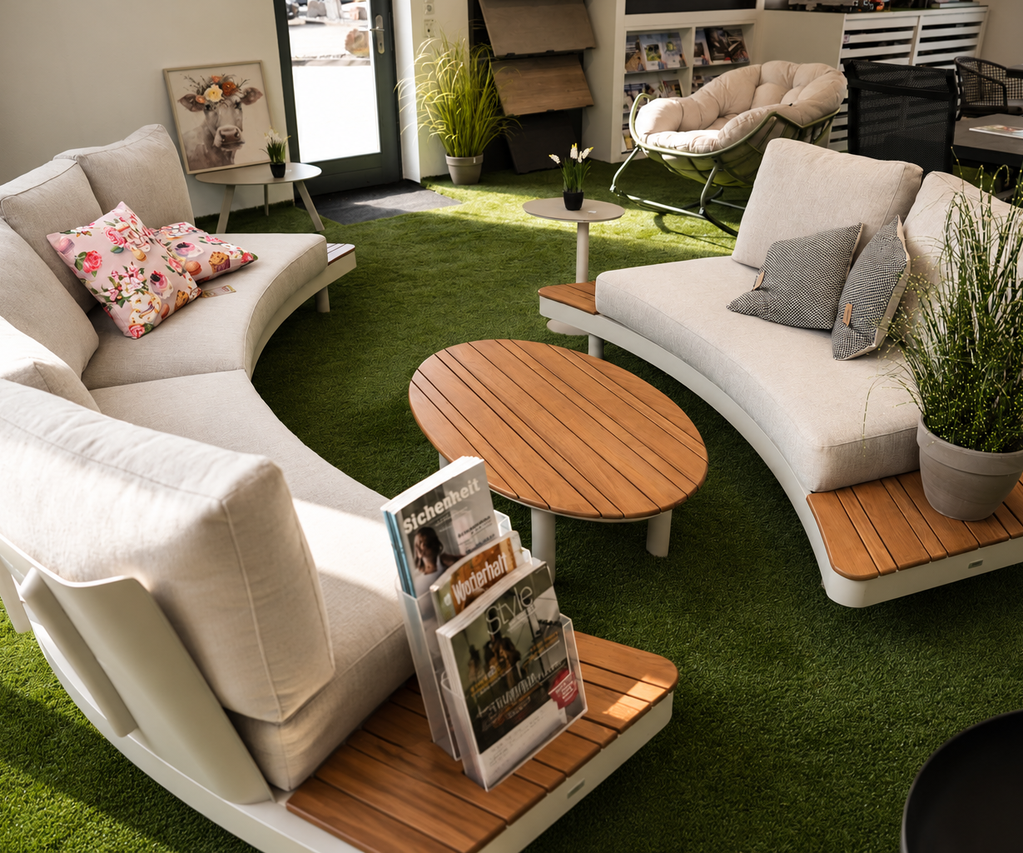 weiße Gartenmöbel Lounge von bauXpert Gr Beilage