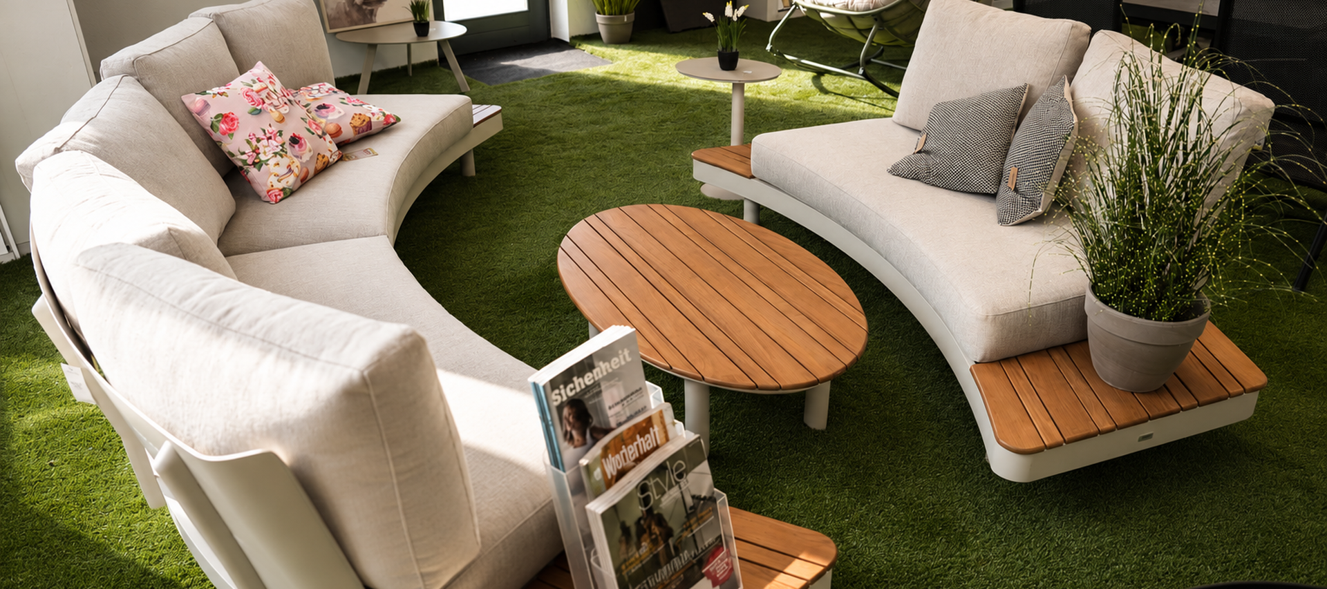weiße Gartenmöbel Lounge von bauXpert Gr Beilage