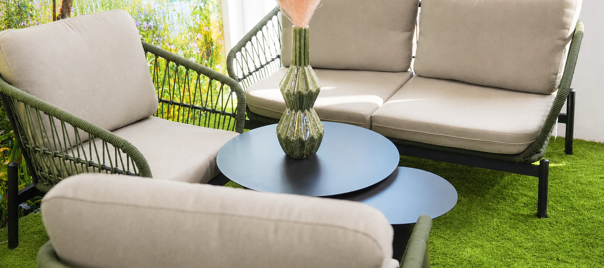 Gartenmöbel Lounge bauXpert Gr Beilage beige grün