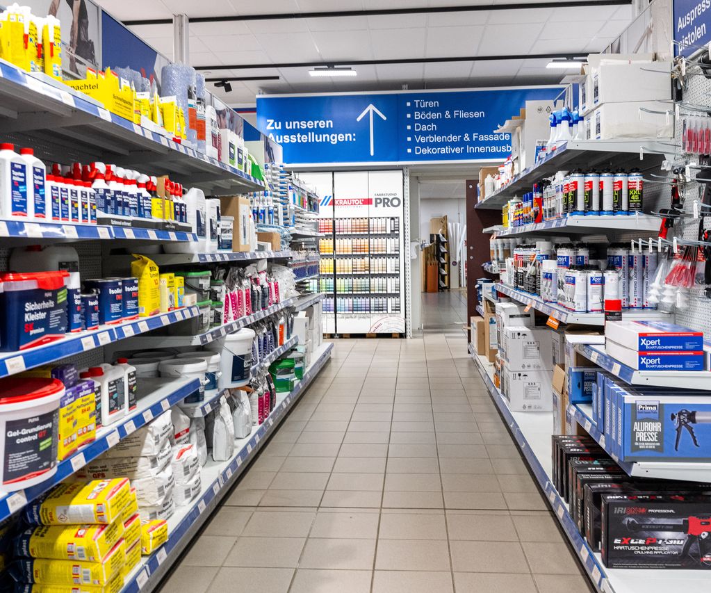 Gang Fachmarkt Baumarkt Malerzubehör bauXpert Gr Beilage Vechta Holz Baustoffhandel