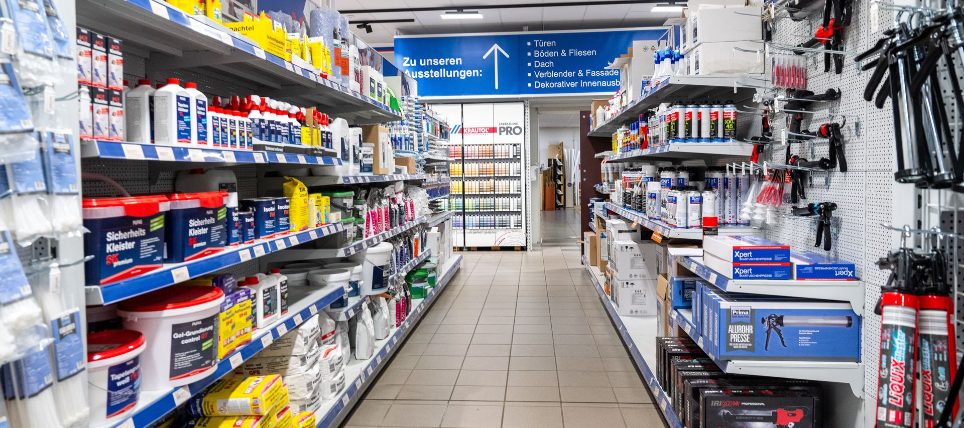 Gang Fachmarkt Baumarkt Malerzubehör bauXpert Gr Beilage Vechta Holz Baustoffhandel