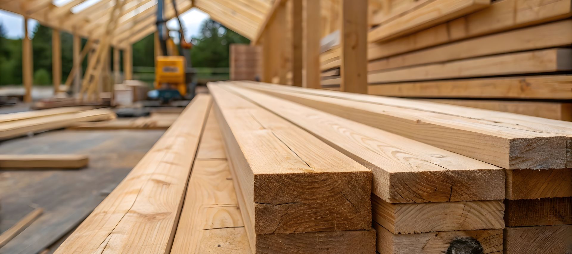 Bauholz auf einer Baustelle bauXpert Gr Beilage Vechta Holz Baustoffhandel