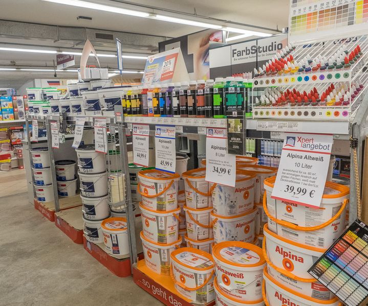 Farben, Lacke und Farbmischsystem im Fachmarkt von bauXpert Köhn