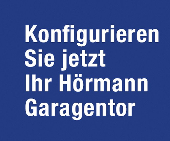 Hörmann Garagentor konfigurieren bei bauXpert Köhn