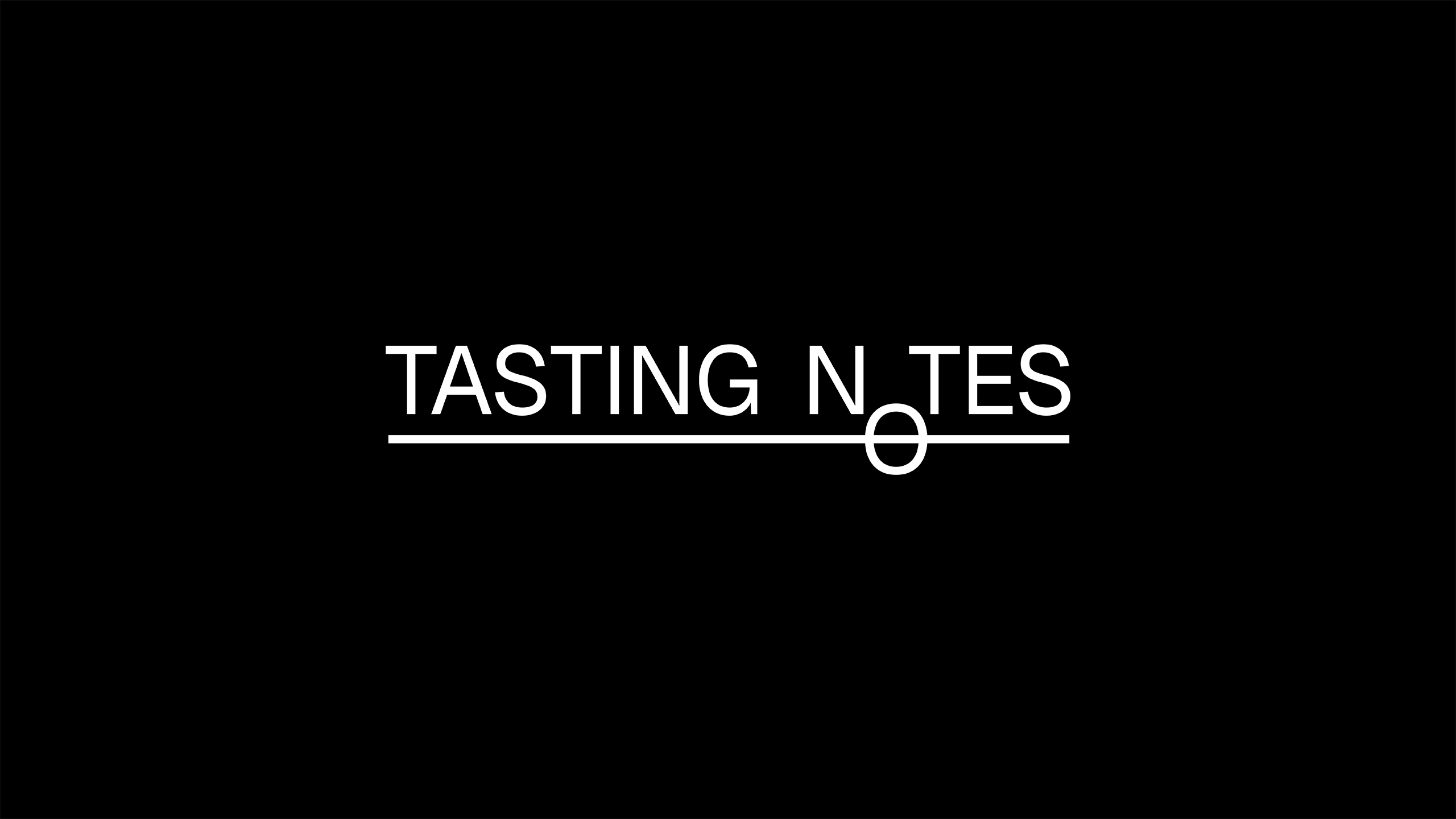 tasting notes logo on a black background