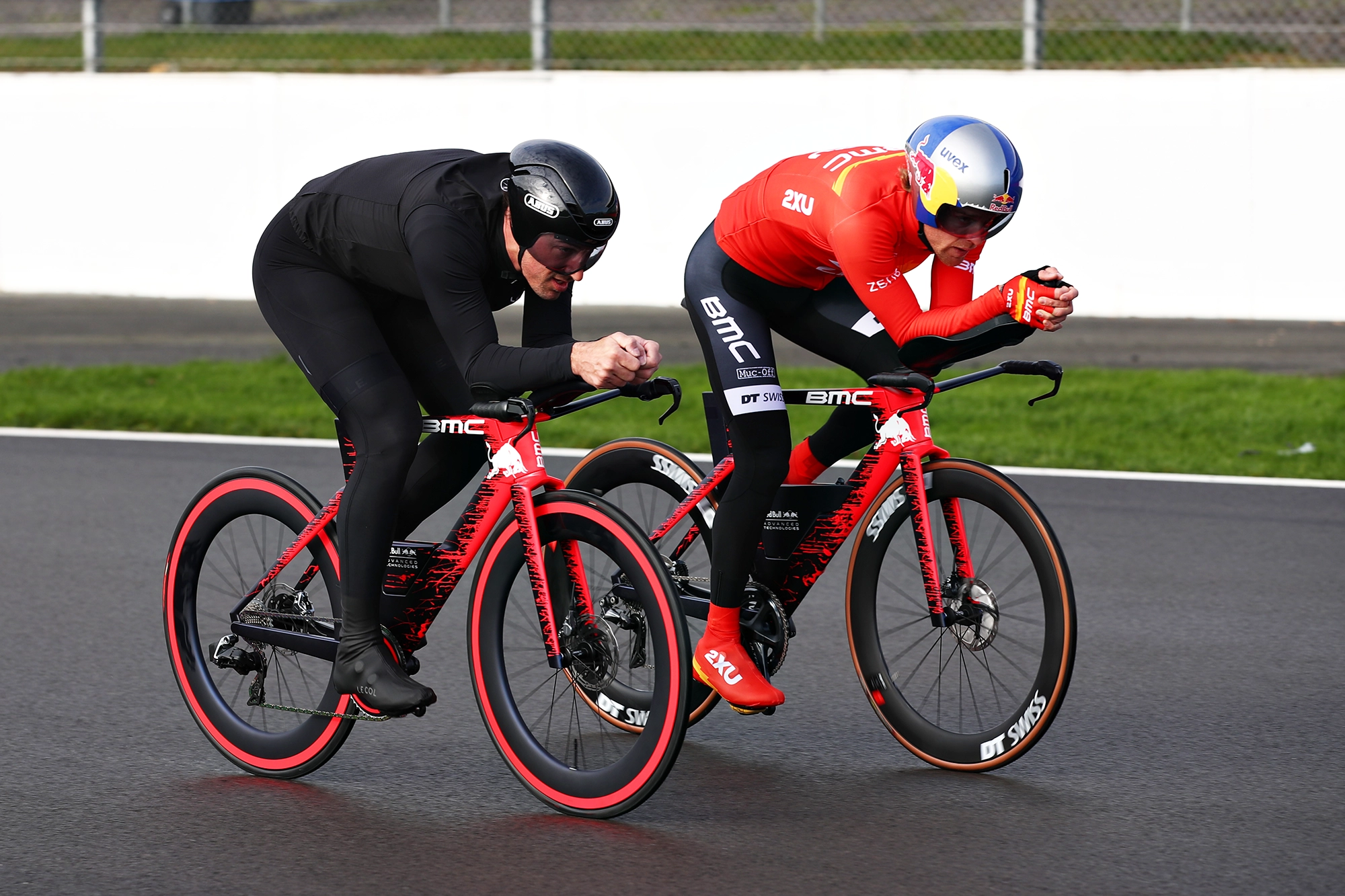 BMC Speedmachine shakedown at Silverstone with Fabian Cancellara and Patrik Nilsson.