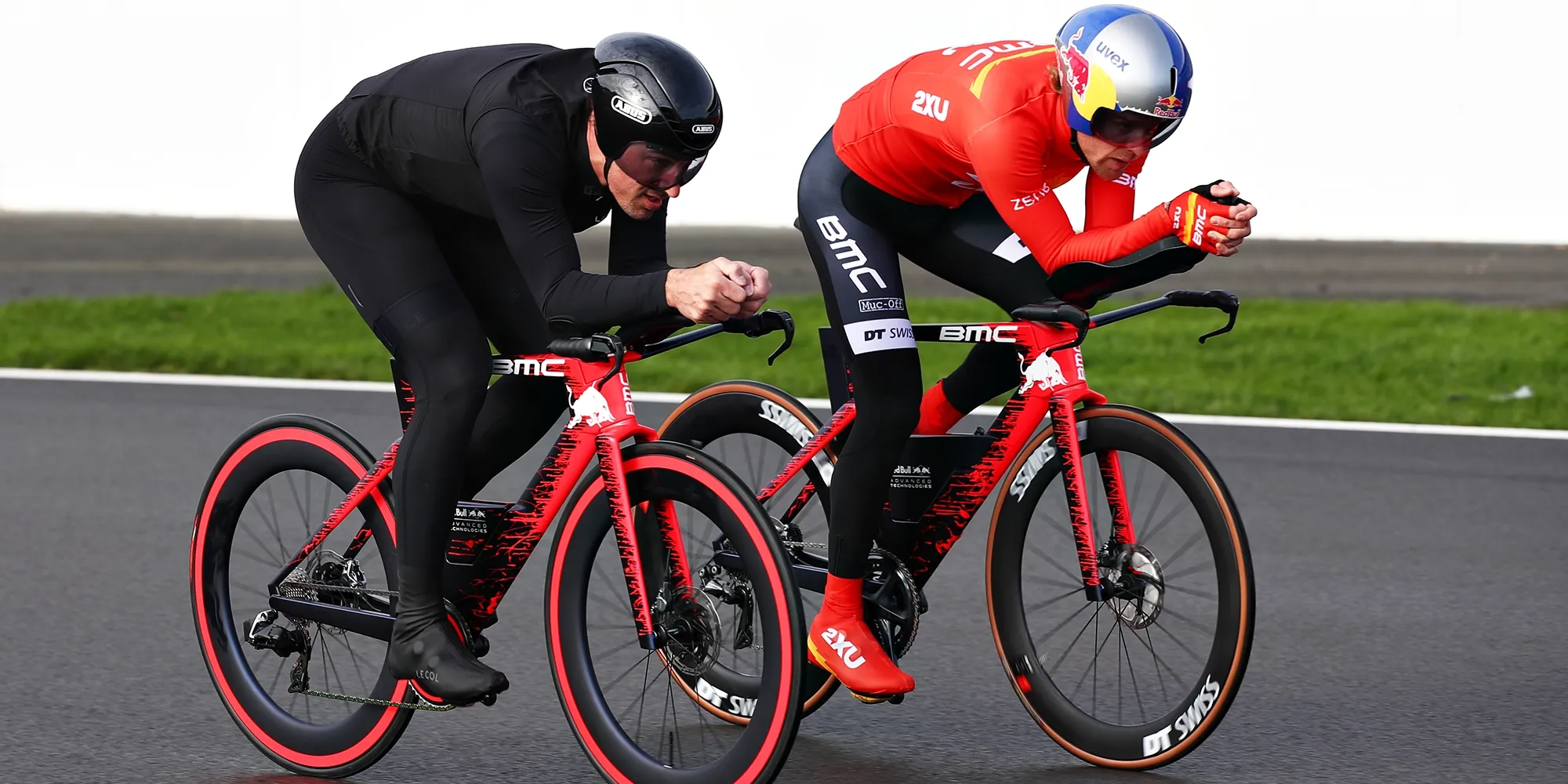 BMC Speedmachine shakedown at Silverstone with Fabian Cancellara and Patrik Nilsson.