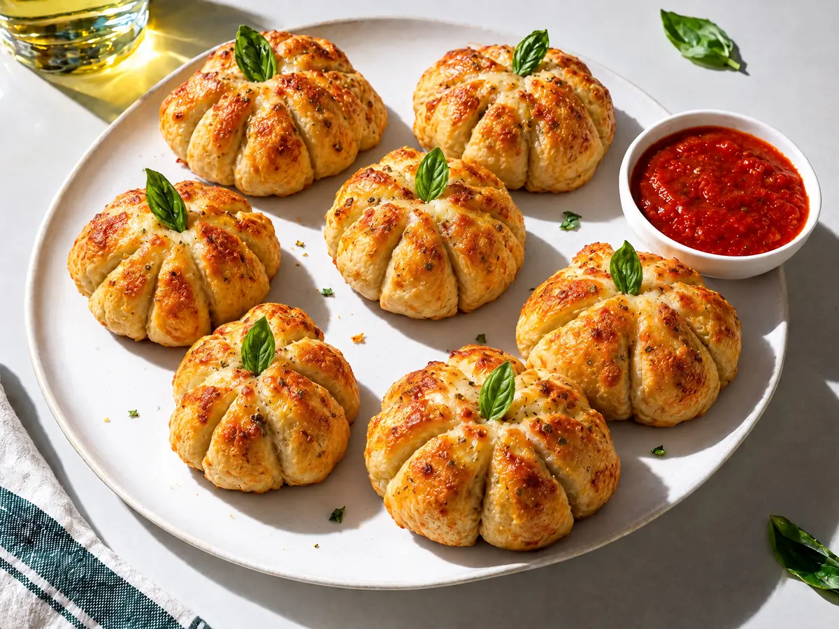 Pumpkin Pizza Puffs – finished dish