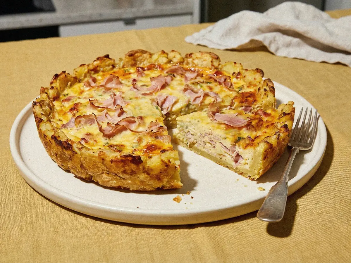 Potato Crushed Quiche – finished dish