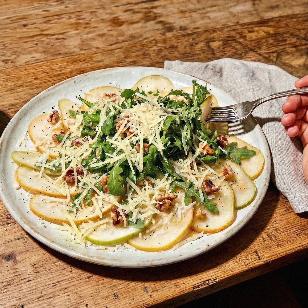 Pear Carpaccio – finished dish