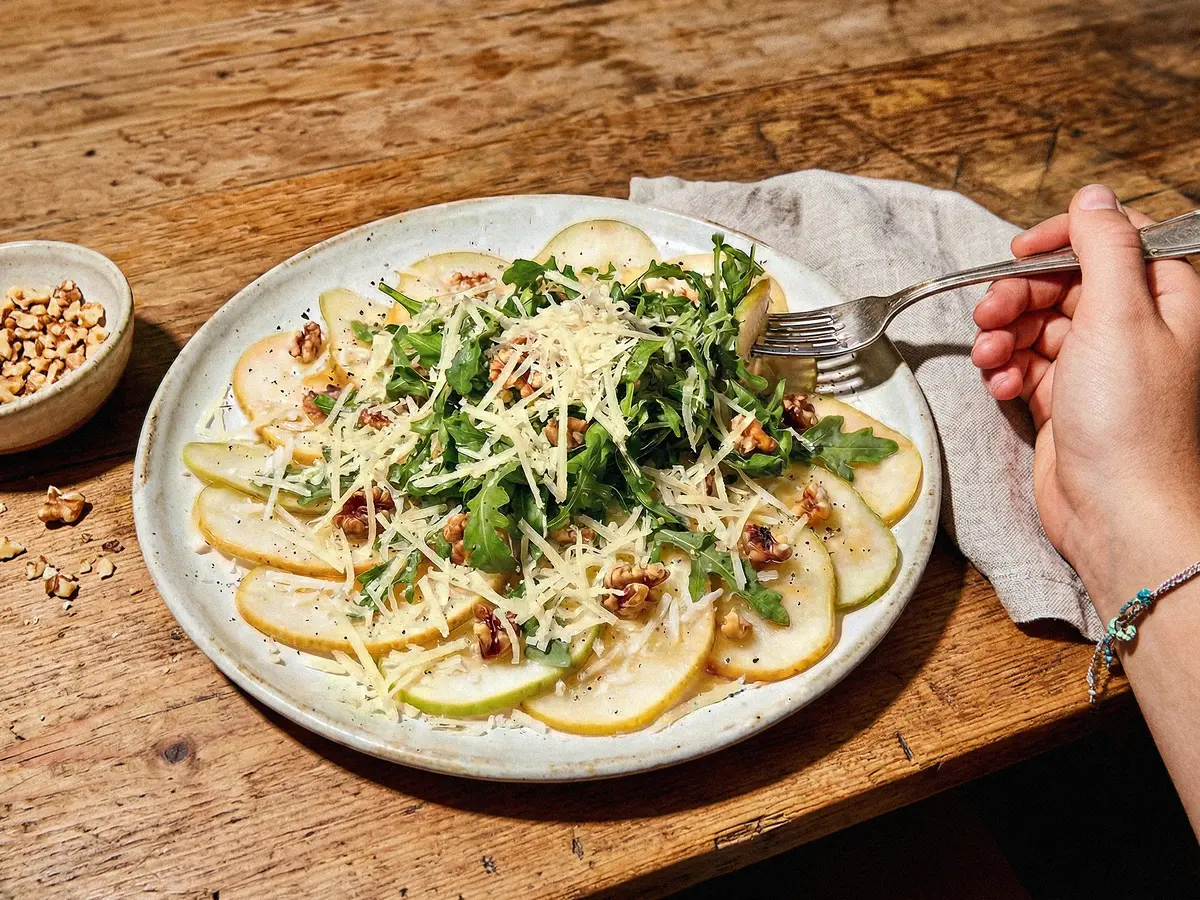 Pear Carpaccio – finished dish