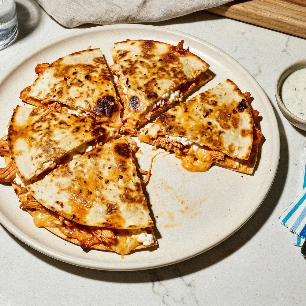 Buffalo Chicken Quesadilla – finished dish