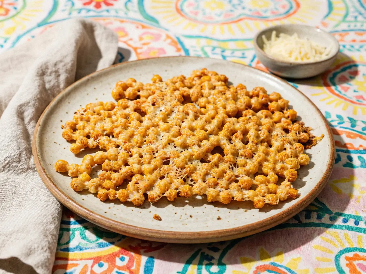 Cheesy Chickpea Crisps – finished dish