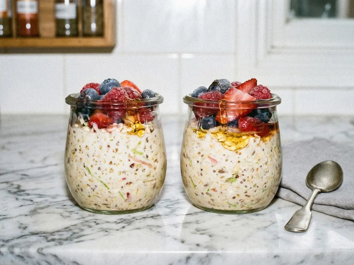 Overnight Bircher Oats – finished dish