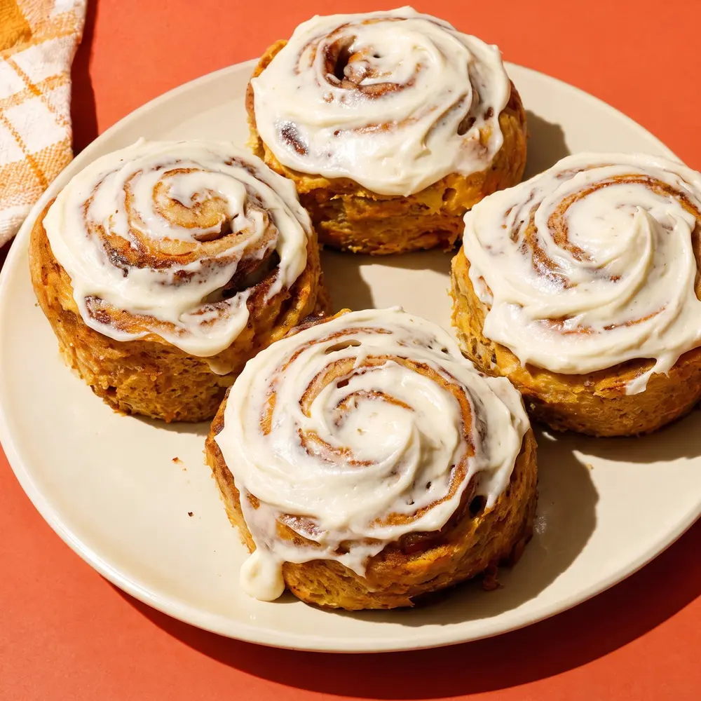 Pumpkin Cinnamon Rolls – finished dish