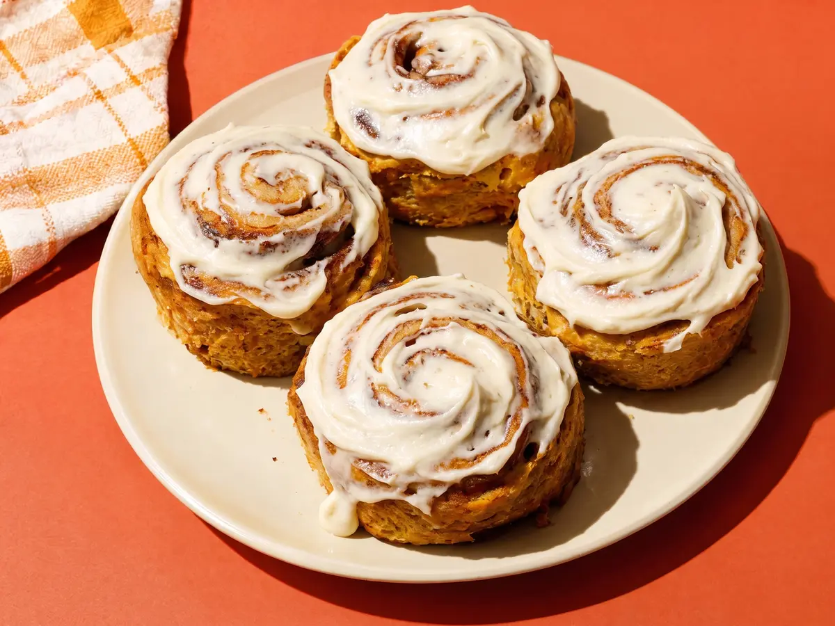Pumpkin Cinnamon Rolls – finished dish