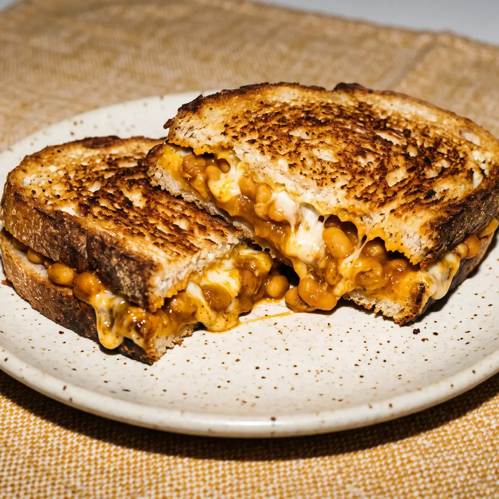 Tandoori Bean Toastie – finished dish