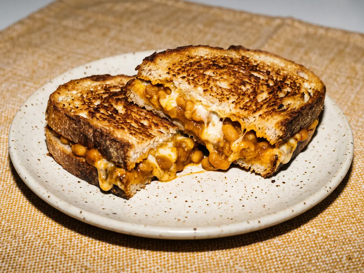 Tandoori Bean Toastie – finished dish