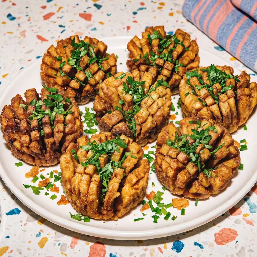 Crispy Potato Pompoms – finished dish