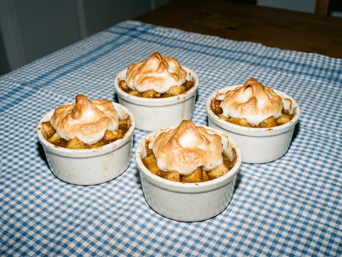 Meringue Apple Pots – finished dish