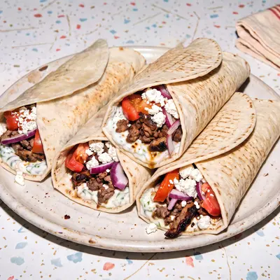 GYROS-SPICED
BEEF
FLATBREADS