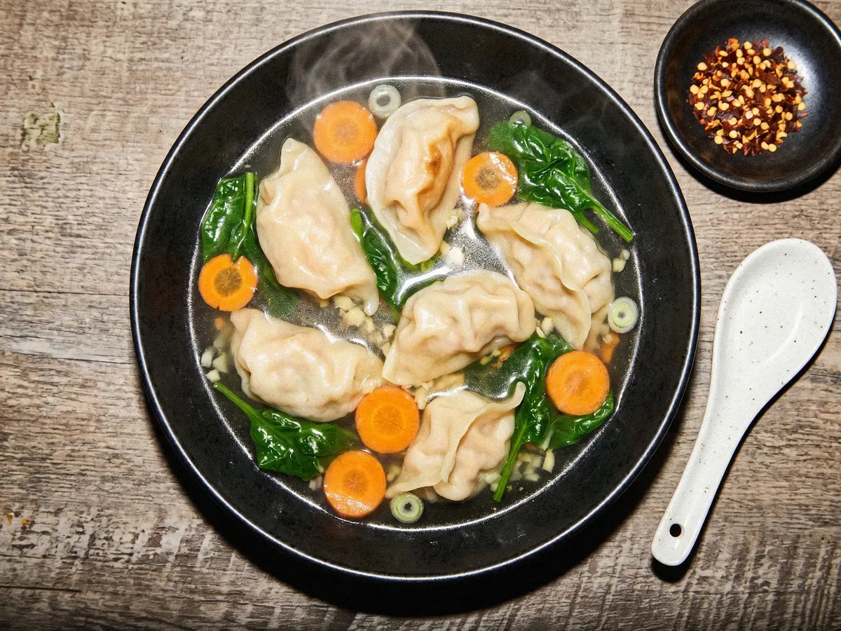 Winter Warmer Dumpling Soup – finished dish