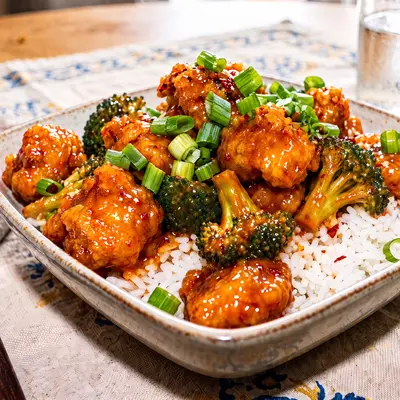 STICKY
ORANGE
CHICKEN
BOWL