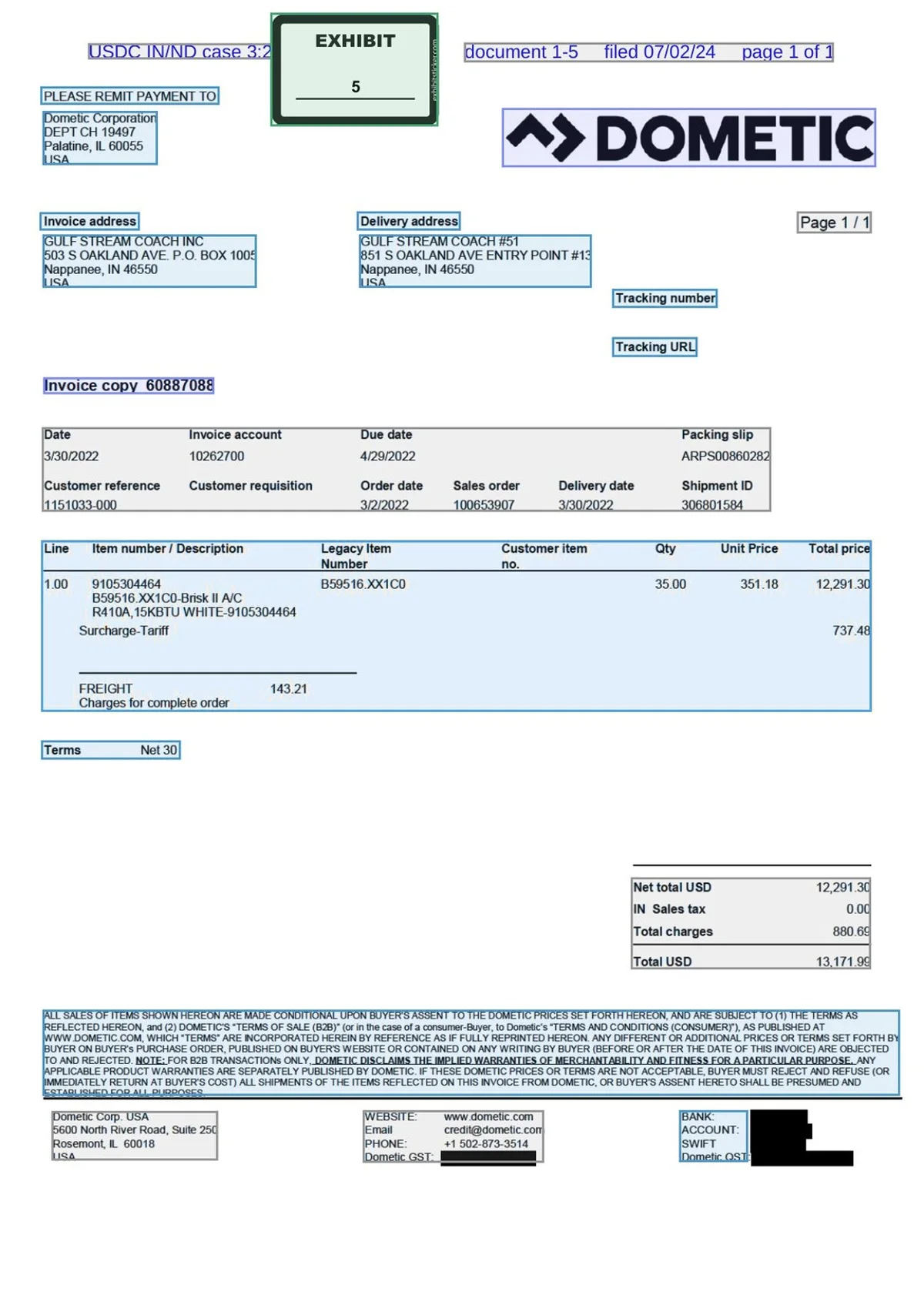 Invoice, Mar 30