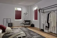 Seidenmatte Plissees in einem Schlafzimmer