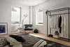 Weißes Plissee im Ankleidezimmer
