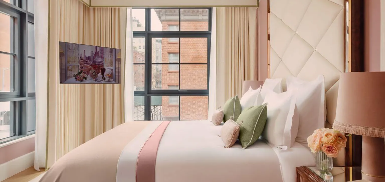 Lit de la Two-Bedroom Tribeca Corner Suite de hôtel Fouquet's New York