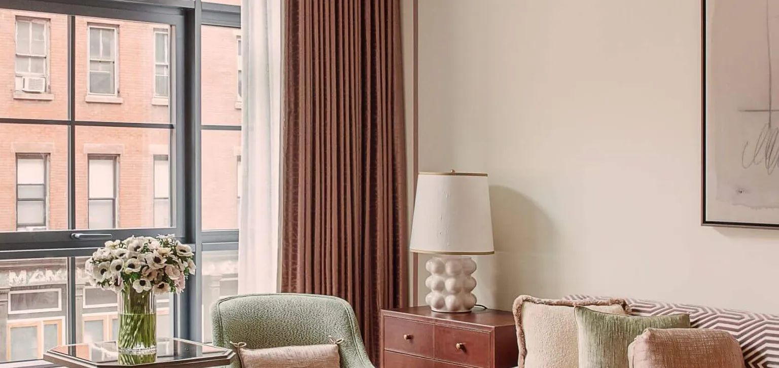 Salon de la Corner Suite de l'hôtel Fouquet's New York