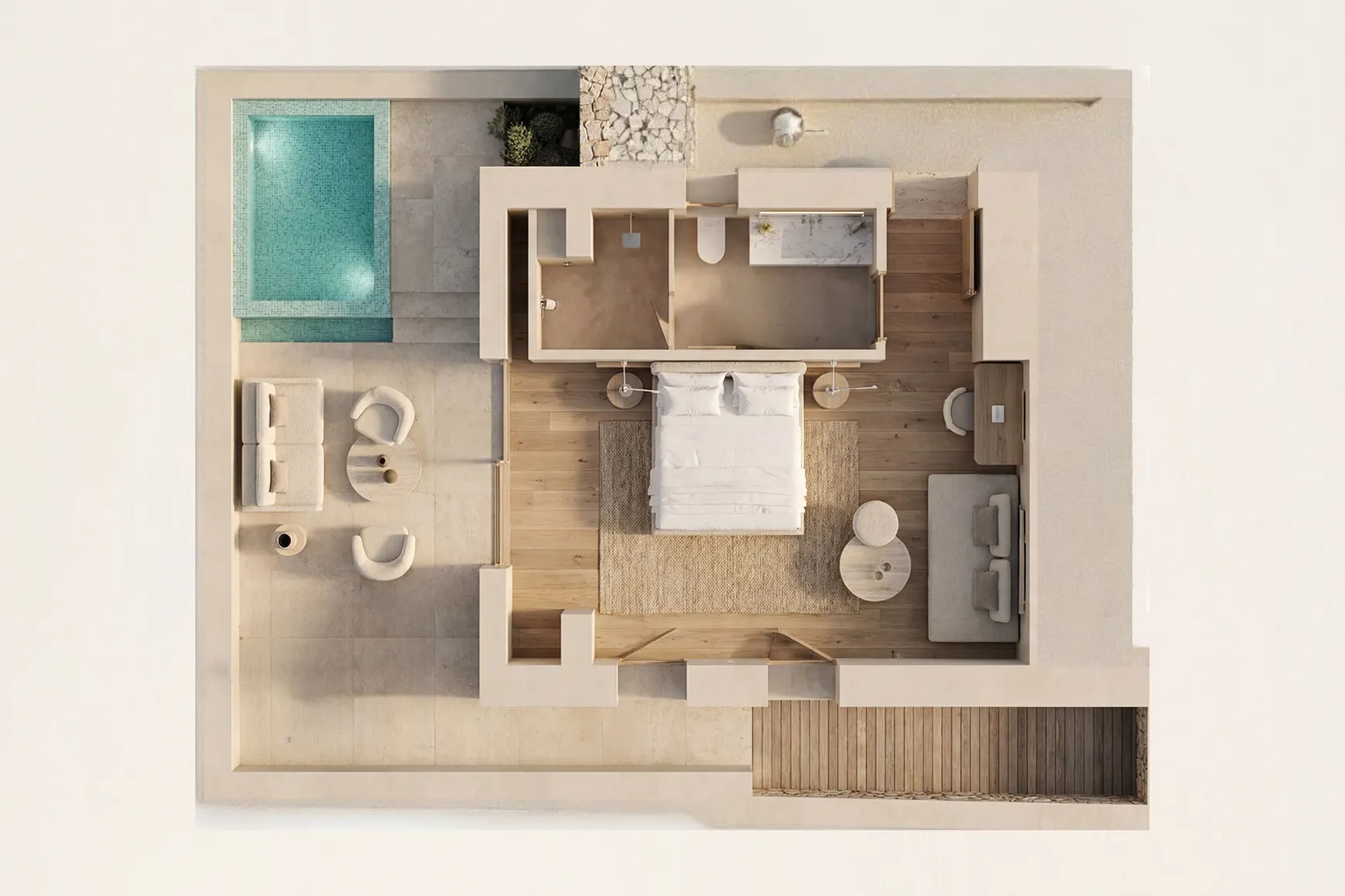 Junior Suite Bassin Privé, Vue Mer - Plan