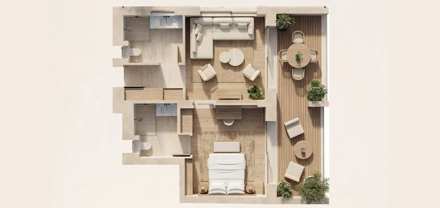 Suite Paraga, Vue Mer - Plan