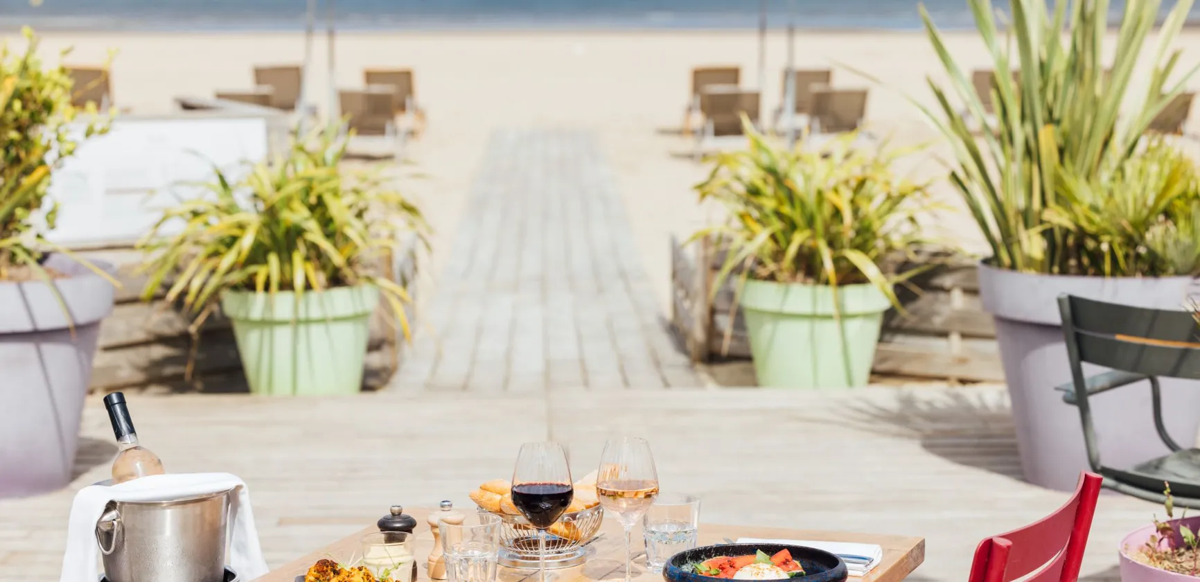 Restaurant La Villa sur la plage à Deauville