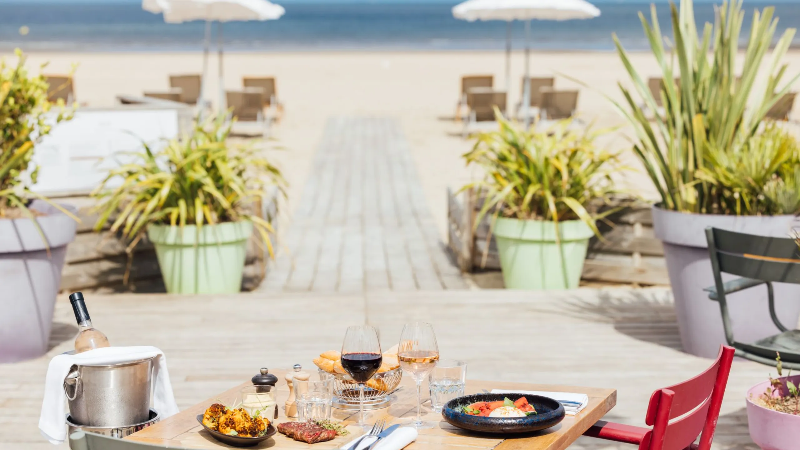 Restaurant La Villa sur la plage à Deauville
