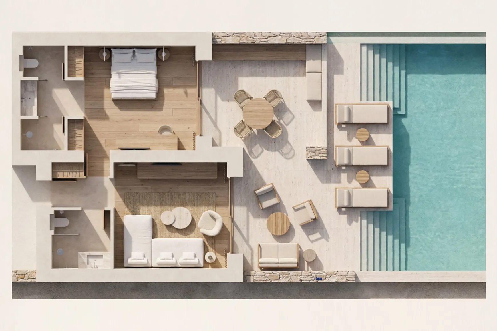 Suite Égéenne Piscine Privée, Vue Mer - Plan