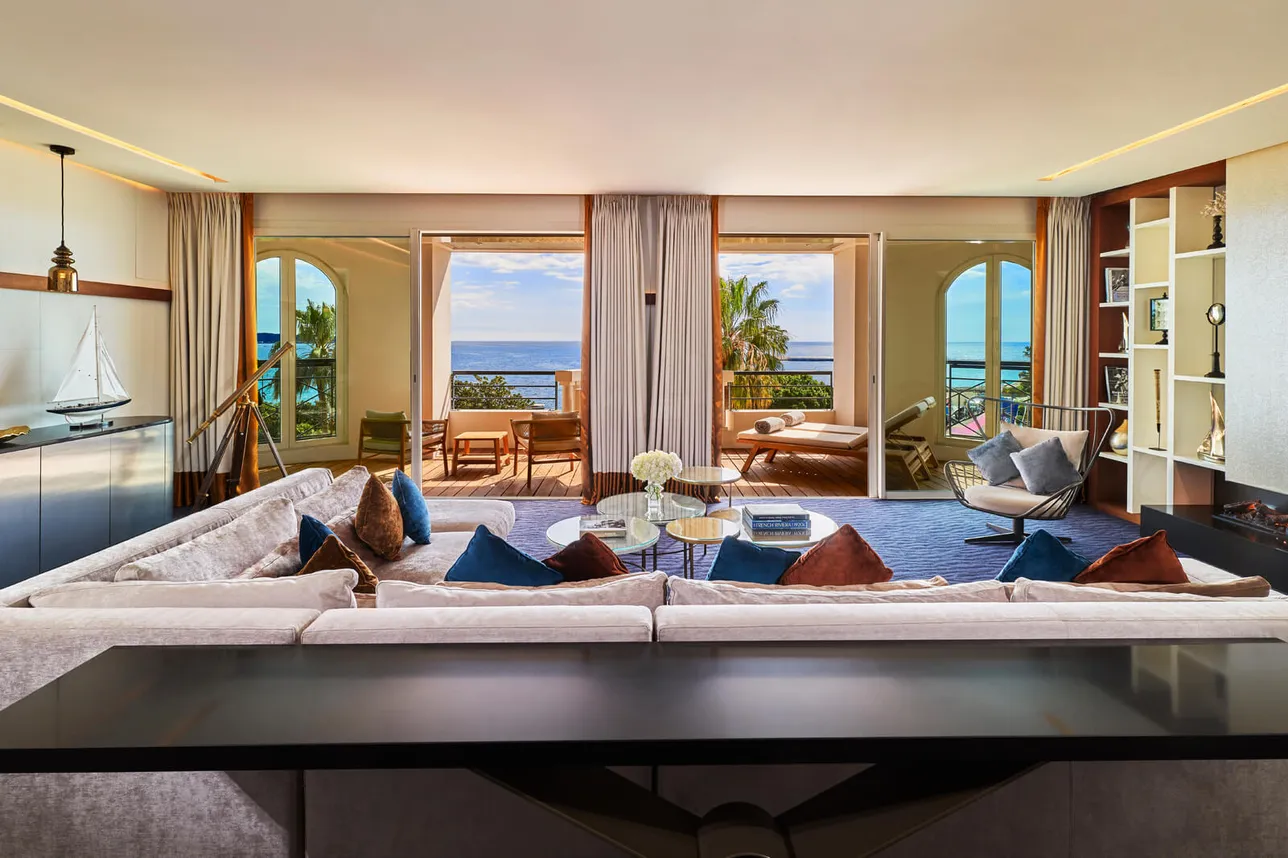 Salon de la Suite RIviera à l'Hôtel Le Majestic Cannes