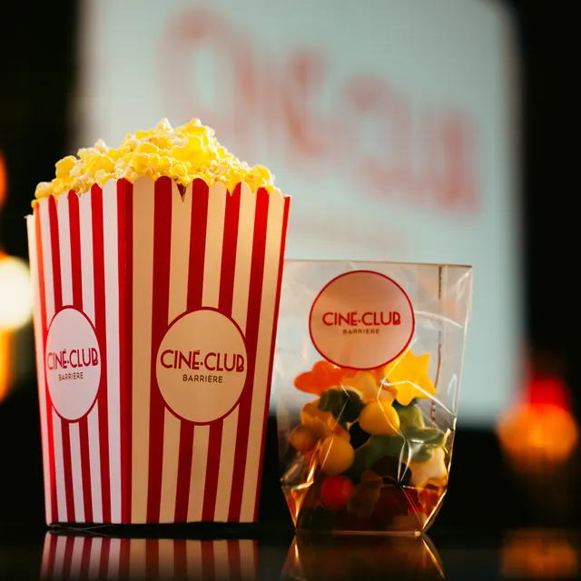 Barrière Ciné-club pop corn et confiseries à Deauville et La Baule