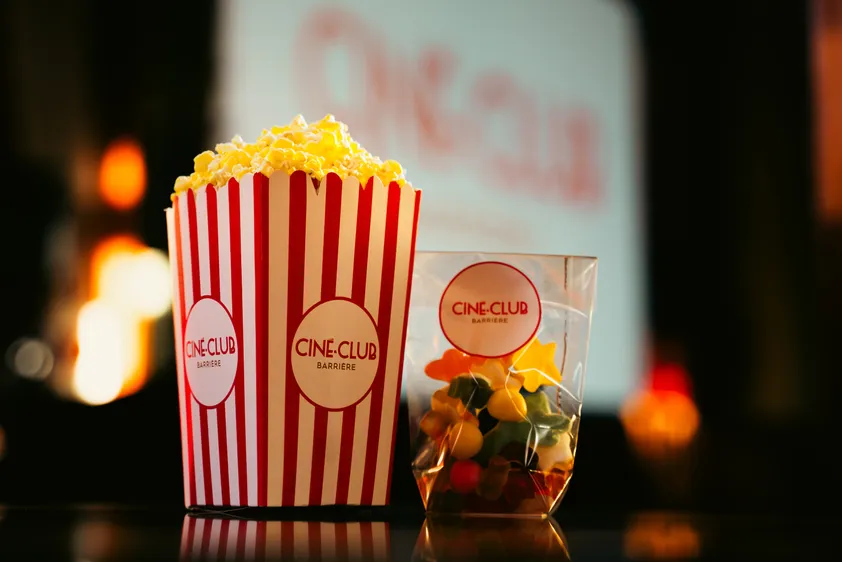 Barrière Ciné-club pop corn et confiseries à Deauville et La Baule