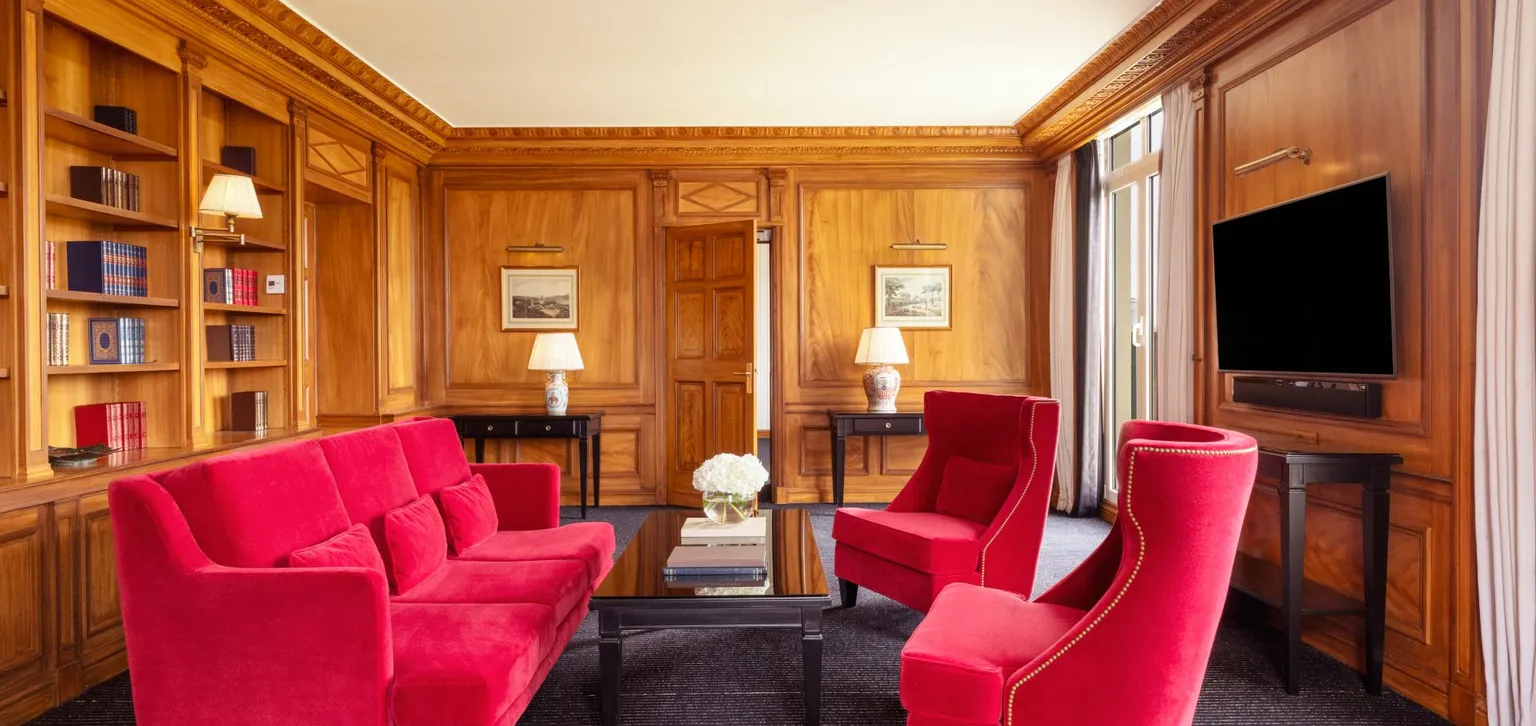 Salon de la suite royale à l'hôtel le royal à deauville