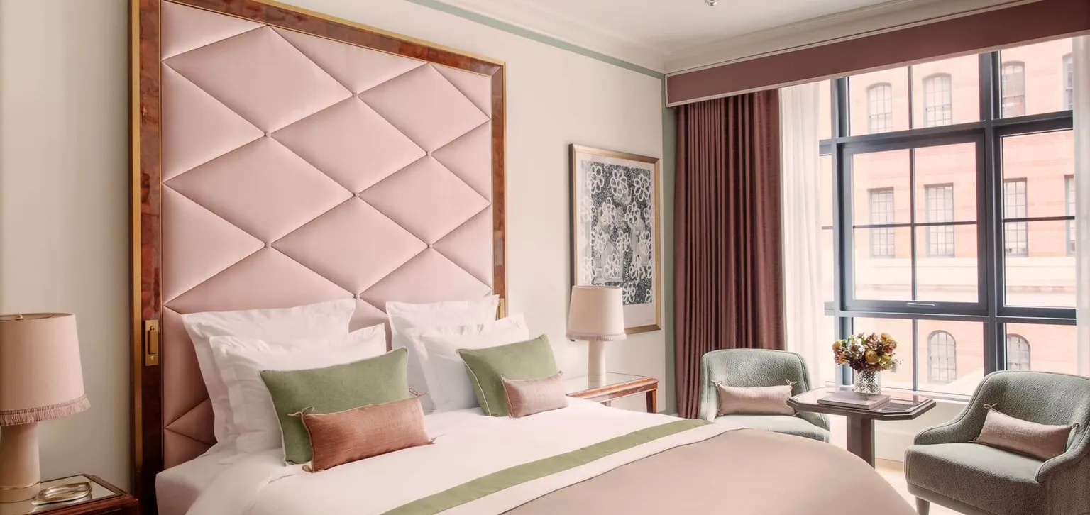Coin nuit de la chambre Deluxe King de l'hôtel Fouquets à New York