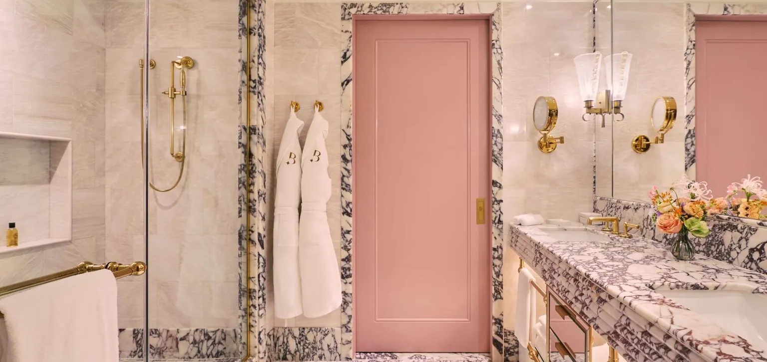 Salle de bain de la Junior Suite de l'hôtel Fouquet's New York