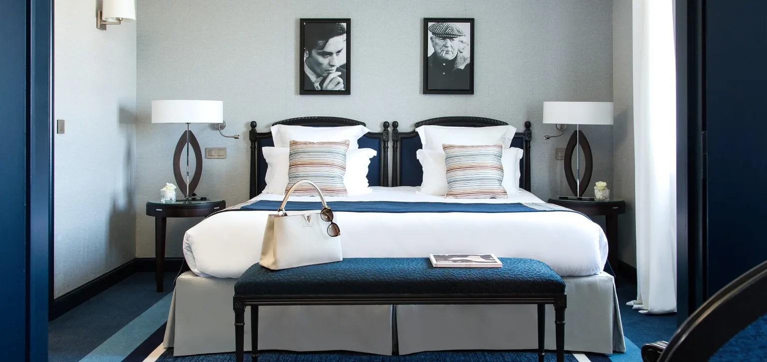 Chambre de la suite mélodie à l'hôtel le majestic à cannes