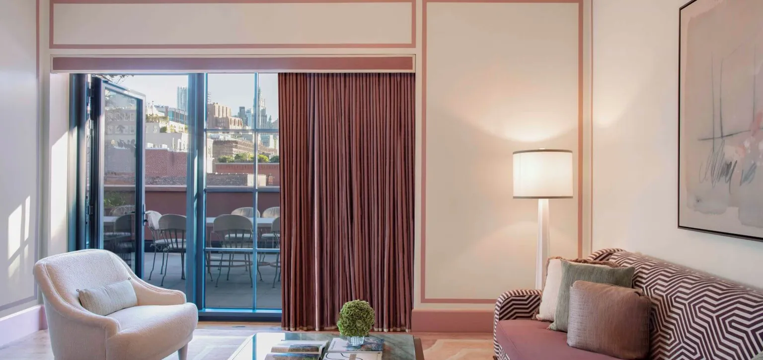 Salon de la Tribeca Terrace suite au Fouquet's New York