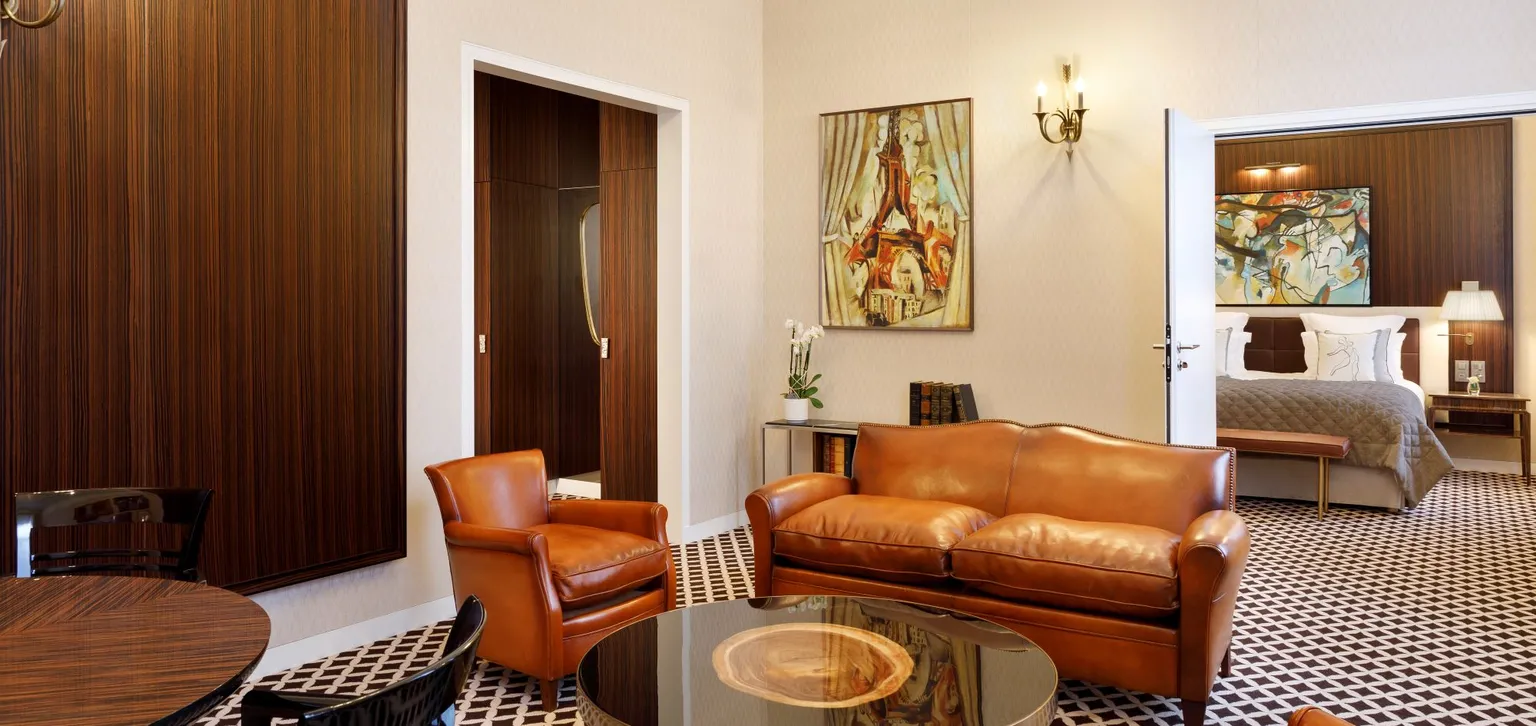 Espace salon de La Suite de l'hôtel Westminster au Touquet