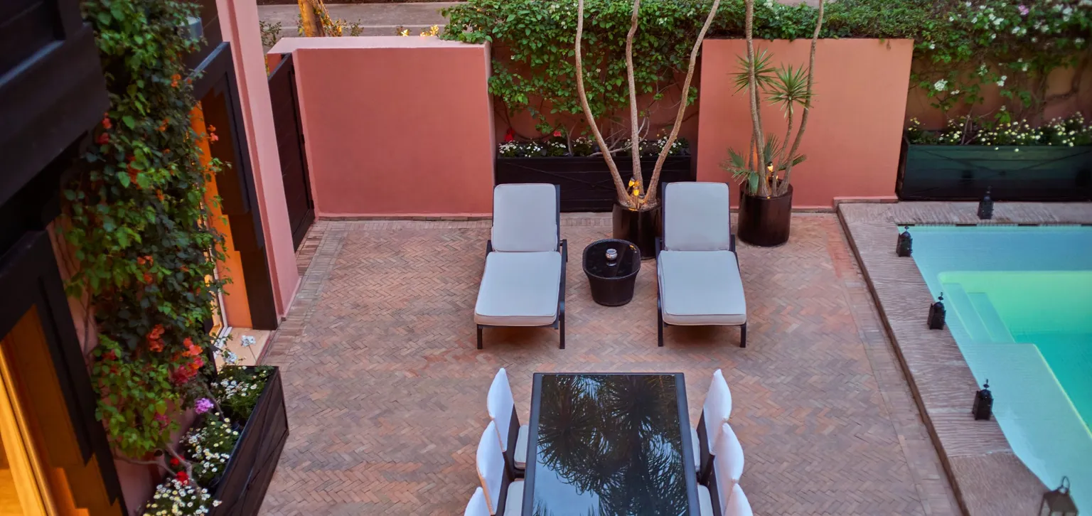 piscine du ryad 3 chambres à l'hôtel le naoura à marrakech