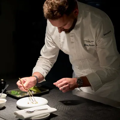Le chef du restaurant de l'hôtel Le Castel Marie Louise à La Baule