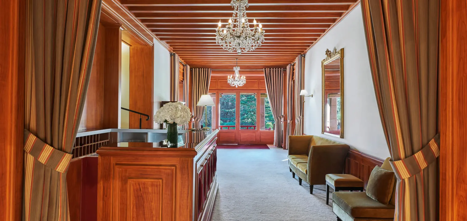 Reception de l'hôtel Castel Marie-Louise