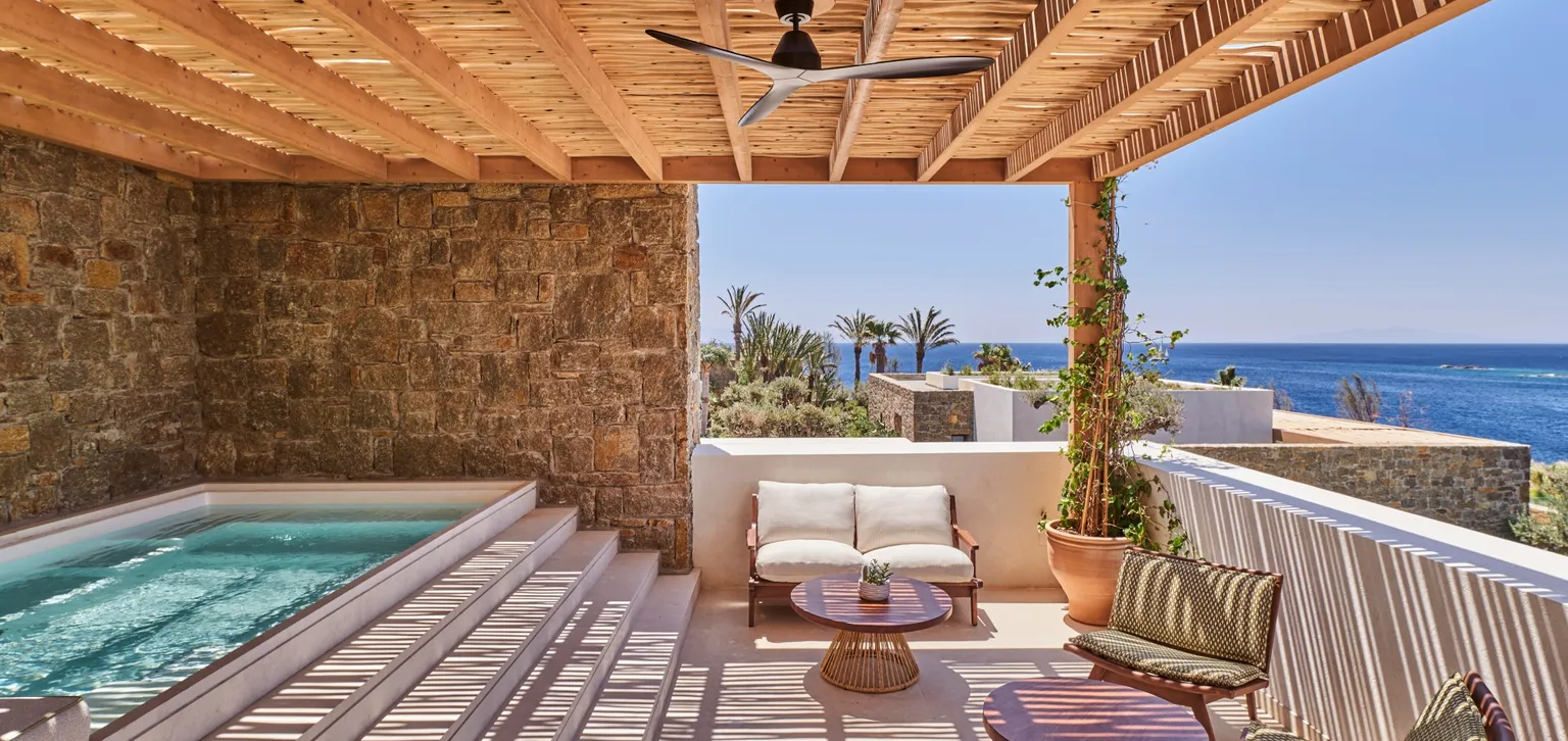 Junior Suite Paraga Jacuzzi, Vue Mer - Exterieur - Fouquet's Mykonos